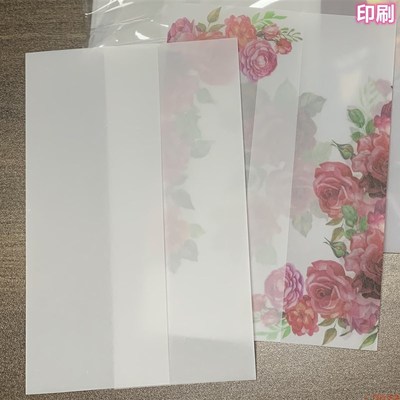 厂家现货 贺卡空白包装袋牛油纸折页硫酸L纸定制印刷卡片包装保护