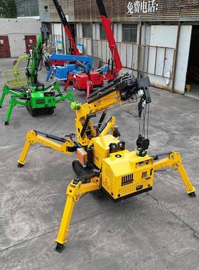 型1电小梯室内施工2T-缩2T蜘蛛吊车自走式3吨伸HPD烤漆蜘蛛起重机