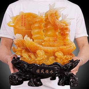 家摆树脂帆风顺顺风顺K550水龙船摆件创意客件厅一摆件装居饰品