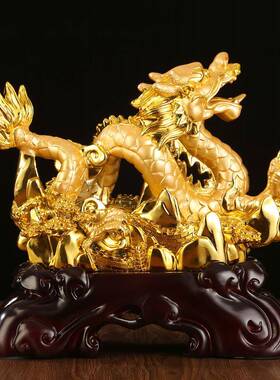 金龙祥龙招财肖龙生龙新摆件客厅办室装公饰品年WRD5188店铺开业