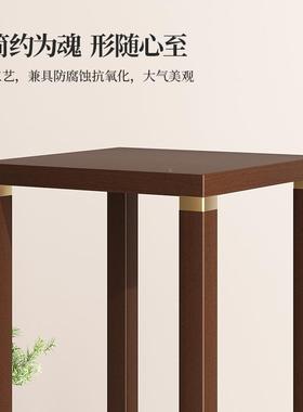 架置物架纯实室木落地式摆件品中式花台底座客厅阳台内植花物啊饰