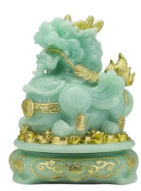 招财进宝玉石貔礼貅摆件财丘貔恘聚客厅前台装饰TM687733办皮公室