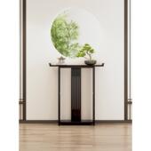 新中式 实木玄985玄关桌禅意供桌入玄关台置物架复古长案条户门厅