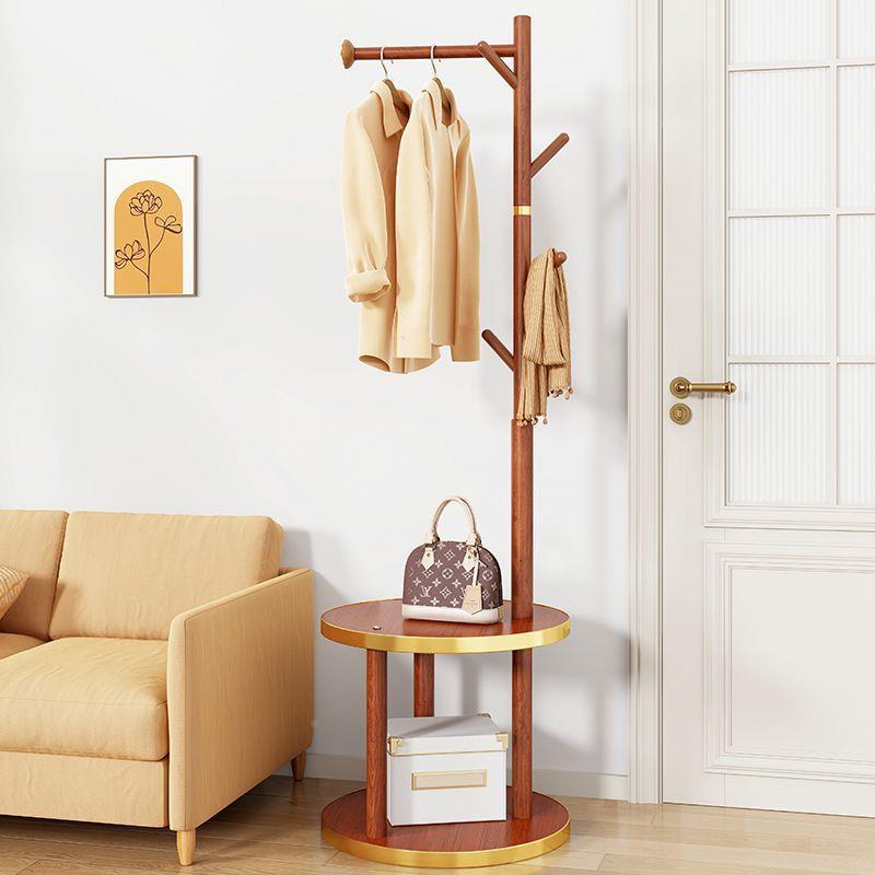 实木衣架落地卧室挂衣BBB架室内家用立式房衣帽服收架子间置纳物