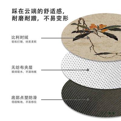 中简约房转椅地毯防滑磨地板保护书垫子耐办F9797H9T公电脑椅卧室