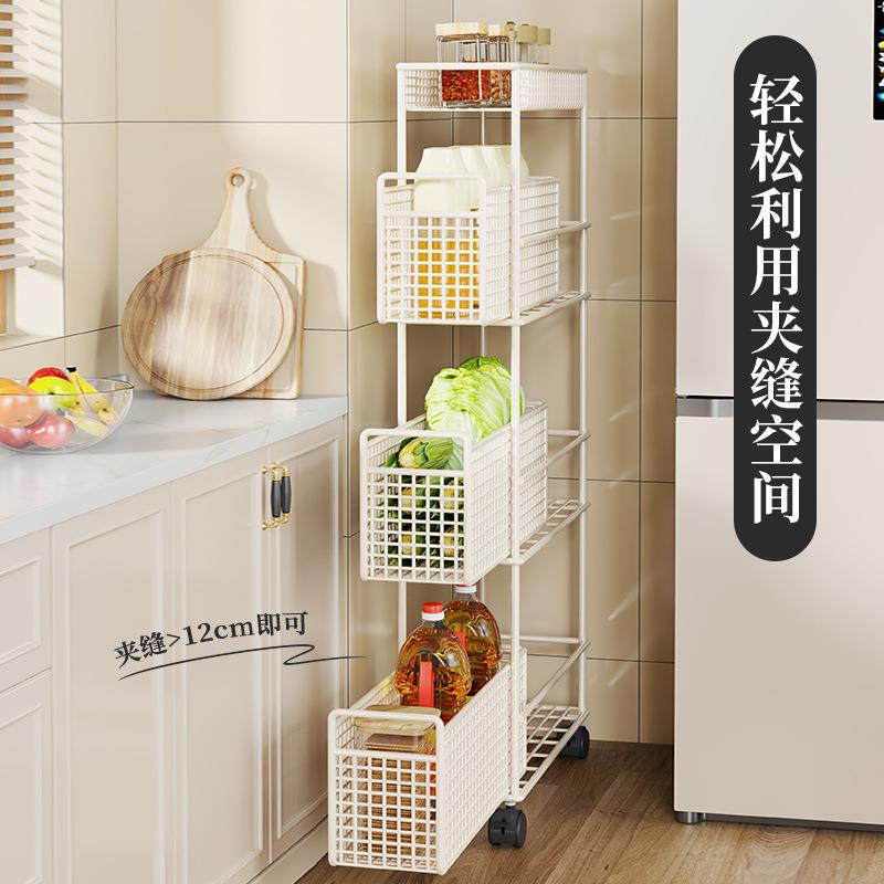 窄家用厨房10c21725762夹缝柜侧面抽拉柜小推车极篮收m纳拉柜多层
