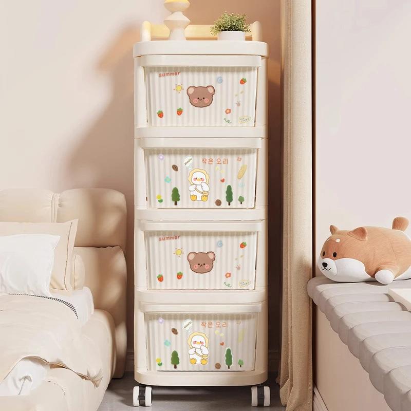 新款小推车GL2112置动物架家用零食收纳柜多层架抽屉带轮移收纳储