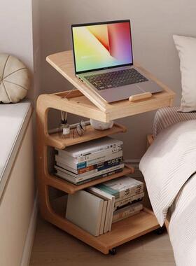 实木沙置边几可移架动客厅带轮侧边柜床头物家VVV用茶几小发户型