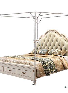 蚊帐支架开门F5MM9MTT加密不锈钢订加厚1.三米15.8m落地家用免安