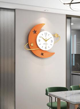 挂钟客厅时尚挂家居装创饰钟钟表北欧轻奢艺术时挂墙个JT21152性