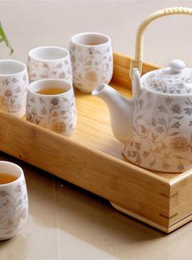 加强版陶瓷茶具一整装提梁壶水茶壶用泡茶杯套特价CUR家大号厂壶