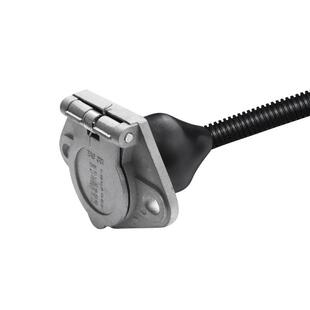 拖车转接圆接头插头适配器美7芯扁式针转AJN7芯针车拖电源转换