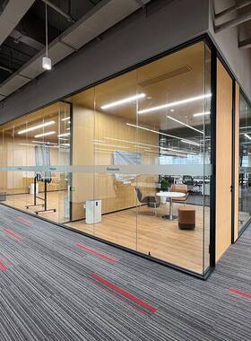 江全景玻璃浙沪隔景玻璃断墙断办公室玻璃隔全景全透明玻璃隔断办