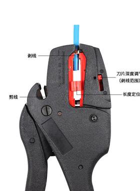 源工头厂家FS-D3A自剥调绝缘多剥线钳功能钳子五金具电526线剪皮
