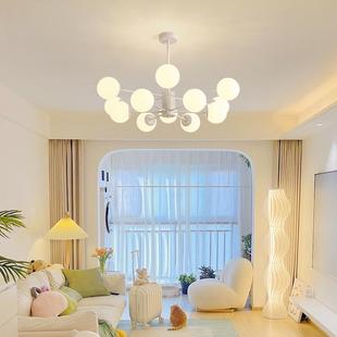 奶油风11075客厅灯吊现代简灯约餐厅北欧主大气家用灯魔豆卧室灯