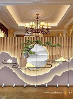 简VIM风约现代屏隔断办公室酒店大厅遮玄关家用客厅可挡移动折屏