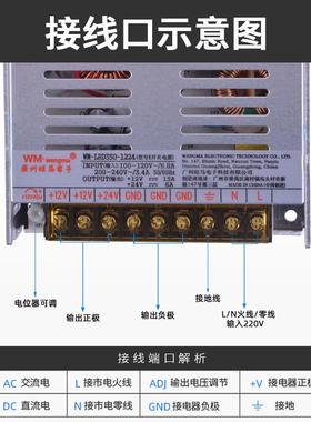 双路50W-4560D-12-2关0W开电2源5V12V/5V24V/1V24V监电源自能设备