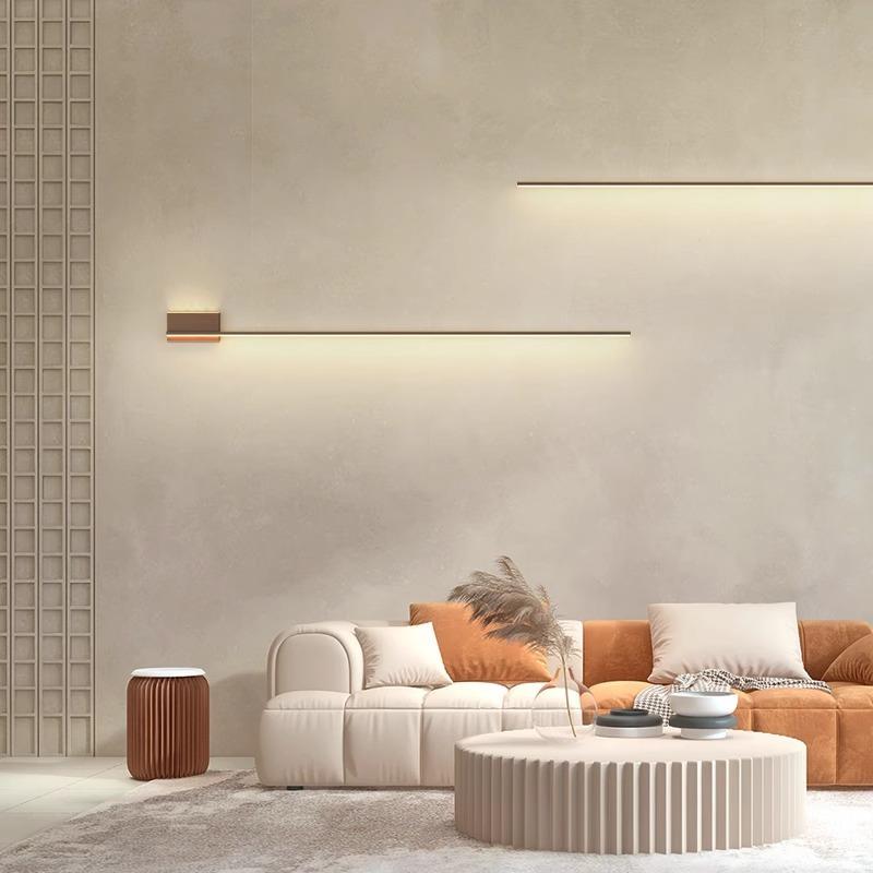 木纹长条壁灯20卧2537680年新款室床景头灯过客道厅装饰格栅背墙