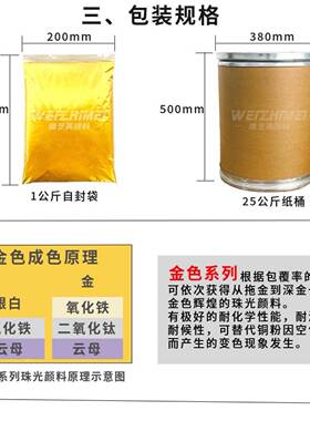 厂直销烫金箔粉金粉黄金粉24K金土豪金金色珠价光粉DLD默克仿金粉