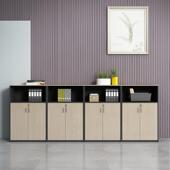 办公文件柜地柜木质室矮柜储物断柜带资料柜隔HLM杂物收纳锁柜长