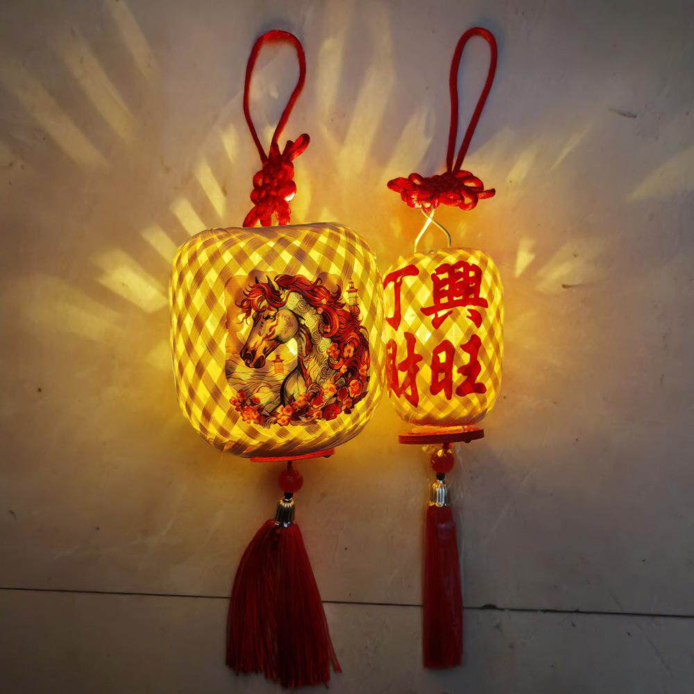 10个品成*JHC）88cm正国宗竹编印图字灯笼国风文创发光小潮汕行灯