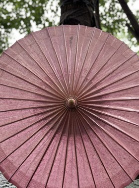 许家油纸伞浸染粉l紫色古法手工纸晴雨两用古风汉服拍摄道具油纸