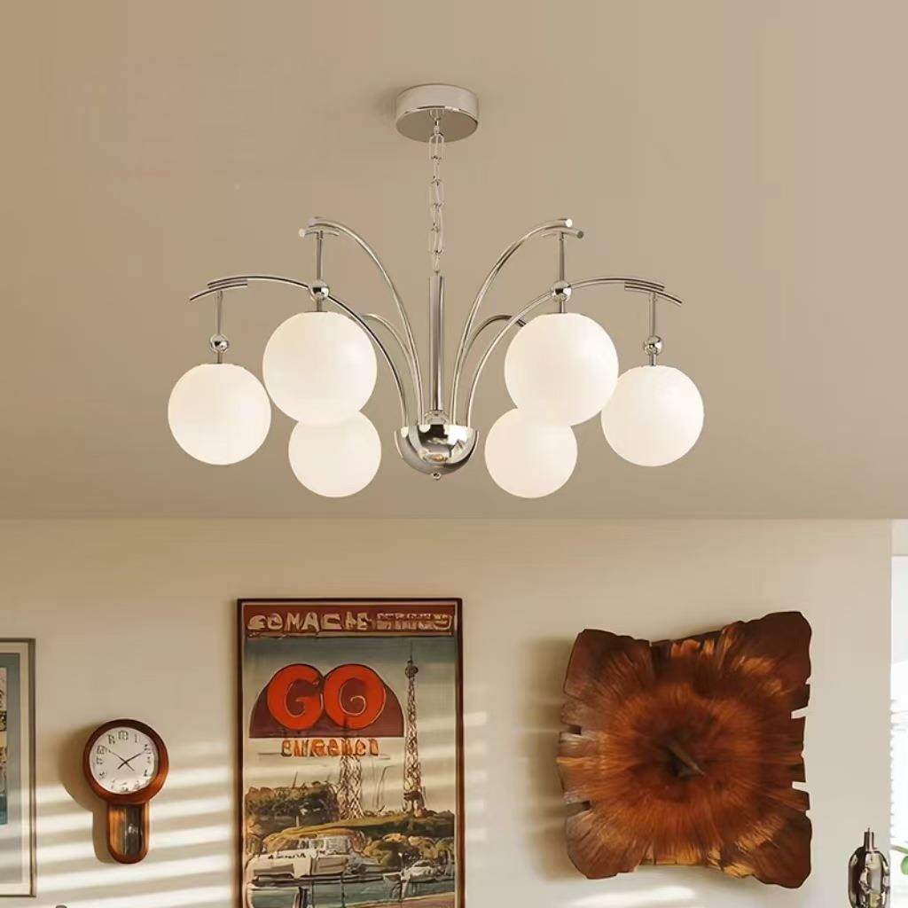 法式中古客厅眼24552吊灯轻奢卧餐厅斯灯包豪桔光灯奶油室风复古,家装灯饰光源,智能吊灯,淘宝优惠券,粉丝福利购,淘宝优惠卷