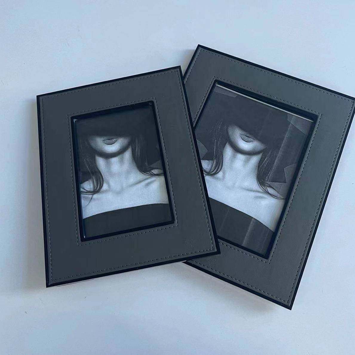 约现代HR9108橘高端皮革装饰线简相框67寸卧室装书房桌面摆件家色,家居饰品,DIY亲子装饰画,淘宝优惠券,粉丝福利购,淘宝优惠卷