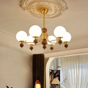 古法复式 卧室主人房餐厅吊魔914豆餐厅吊 中古风客厅灯吊灯灯美式