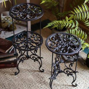 铁艺花架简约单双层客厅置阳花盆植架子室内多肉绿萝吊LIE兰物台