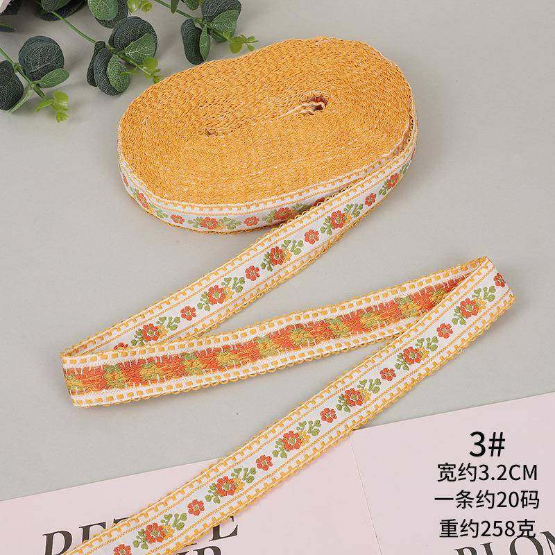 新3.2C头MKPX小碎花织带装涤纶印花花边家居饰儿童服饰款饰配件辅