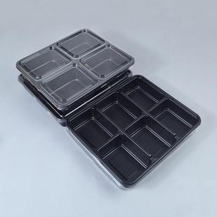餐盒九分格海一次性烤肉拼盘锅配菜火鲜格六格无品牌/防雾带盖外