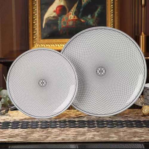 欧式骨瓷DMA摆台套装餐盘餐盘牛排盘子平盘西点心家用刀叉牛扒盘