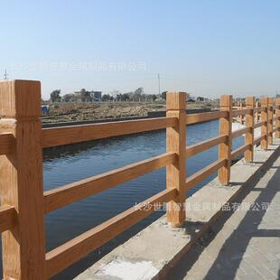 水泥仿塘木栏藤杆林景区园仿树护栏桥梁XTA河道池仿竹围栏混凝土