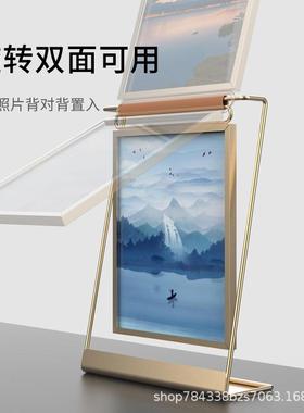 金属桌面相框摆台端高商PNN务礼O悬挂创意价格立牌可雕刻LGO文品