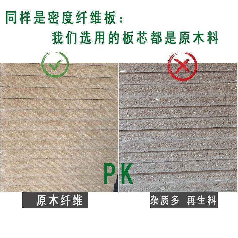 m18m中密度纤维板MDF三聚中氰纸贴胺面免401漆板30mm纯黑色台面纤