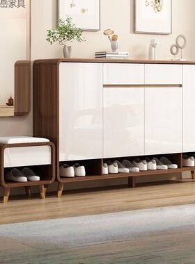 物新款收纳靠墙家关储柜实木鞋柜用入户门玄柜中SCV式客厅大容量