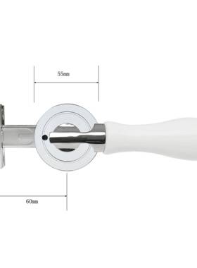 陶锁房门执手锁内锁卫生间瓷浴室PL650201白色t把手锁w室hiedoorh