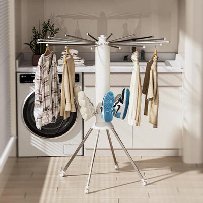 架源头工厂章可叠折鱼晾衣免安装阳台3621八爪鱼晾衣架可旋转晾衣