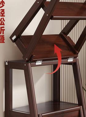 多三功能子梯家用叠梯凳两FEQ用人字梯室内四步折爬梯置物架登高