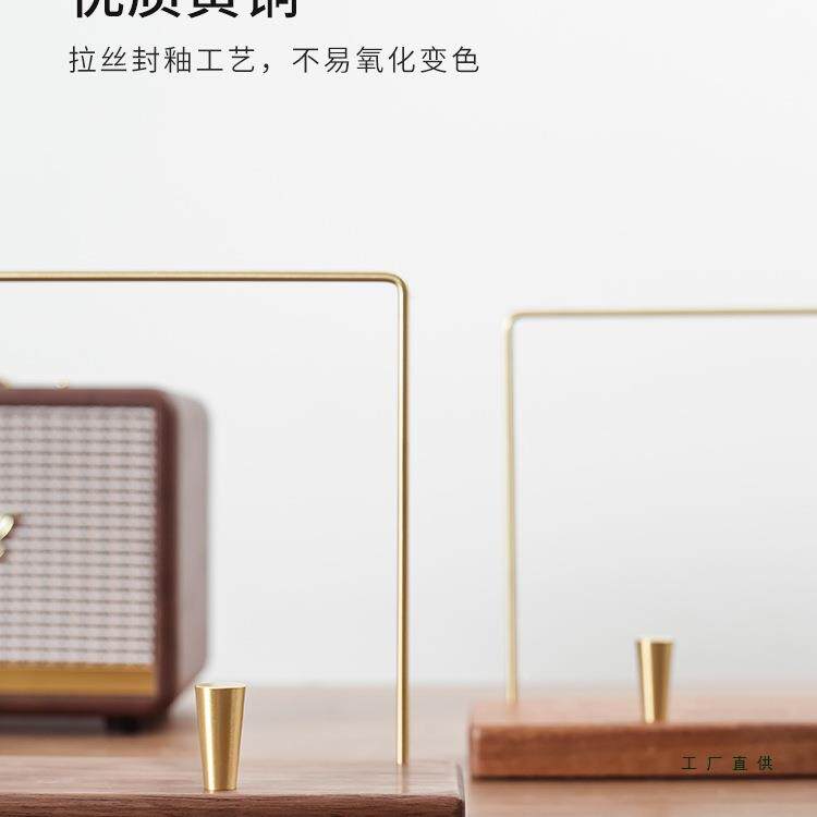 黑胶唱片架黄铜实木展示胶支架LP黑F9785J8H柜CD架直收垂纳整理桌