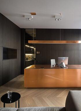 现OBX代奢轻暗黑木爱格板工厂销衣柜一门到直顶加纹书桌全屋定制