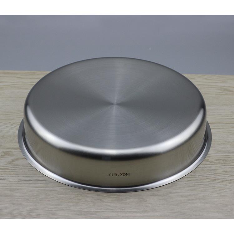 9X18/10不锈钢蒸鱼盘大Q圆NSC盘蒸盘0C4蒸糕凉皮盘水果盘20243262