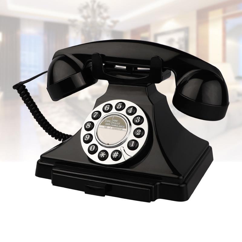 欧式仿古旋转拨号创意时尚酒办公家用金属1929S声式店老铃复古电