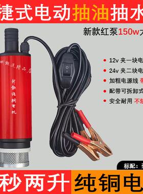 抽油用泵柴油12V2GCF4V通220v电动水泵抽油神器油加枪小型抽抽油