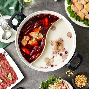 M多R987理629功能圆锅电火锅轻煮锅0电烧烤肉蒸煮家用一体料锅