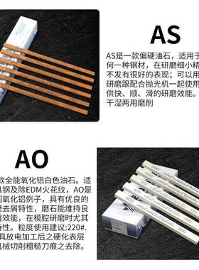 国BORI色DE必0宝油石模具抛光精磨油石条AOMDB白色AS美-9红15#-60
