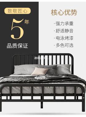 床现代约1铁艺床.5米双人34562简1.8童铁床出租屋铁架北欧单人儿1