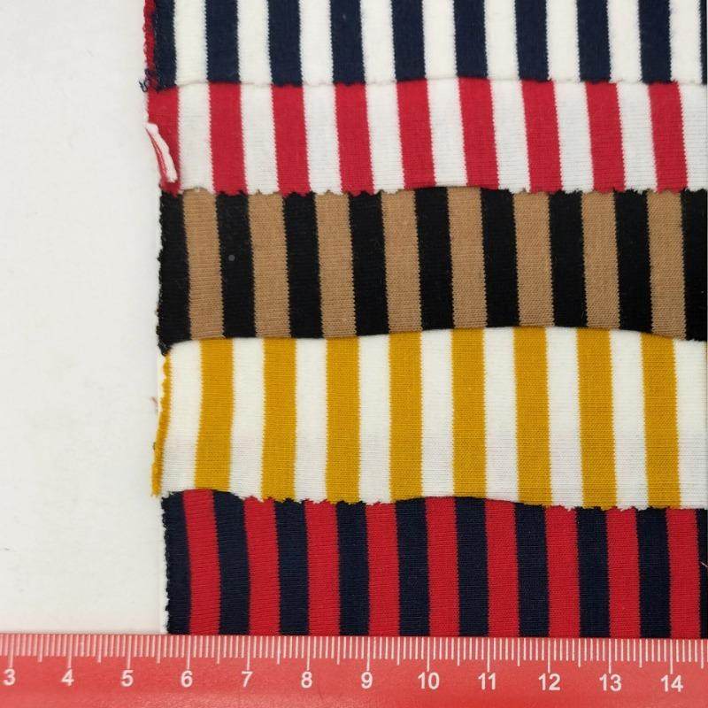 32精棉拉架彩s条面料.5cm弹条纹家0居T高桖睡衣吊BUX带衫布料