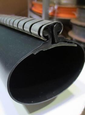 黑色带胶缆修补片覆卡扣式绝缘护套管电拉链式热缩套管包片OVV856